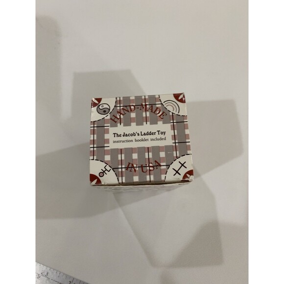 Jacob's Ladder Francis Family Folk Toy Wood RedBlue Ribbon Illusion Block Trick - Picture 4 of 5